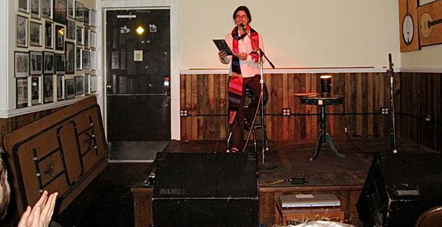 Azalea on stage at the public house